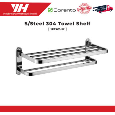 Sorento S/Steel Towel Shelf With Bar SRT347-HP