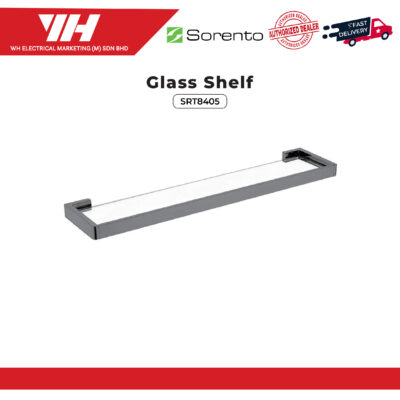 Sorento Glass Shelf Gun Metal SRT8405