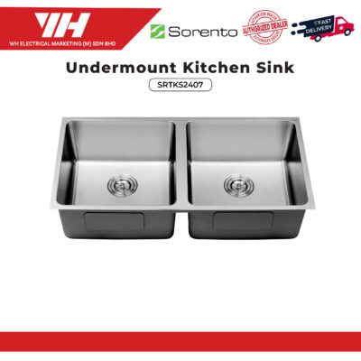 Sorento Undermount Kitchen Sink (880 x 440 x 230mm) SRTKS2407