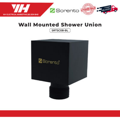 Sorento Wall Mounted Shower Union SRTSC08-BL