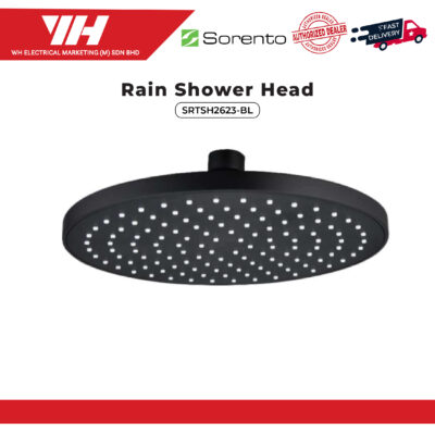 Sorento Rain Shower Head Diameter SRTSH2623-BL