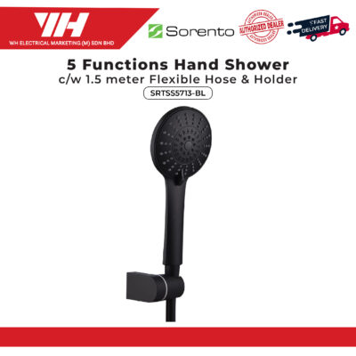 Sorento High Quality 5 Function Hand Shower SRTSS5713-BL