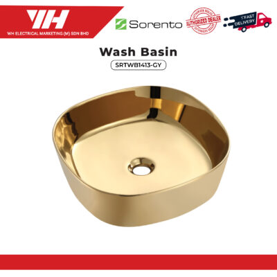 Sorento Wash Basin Golden Yellow SRTWB1413-GY