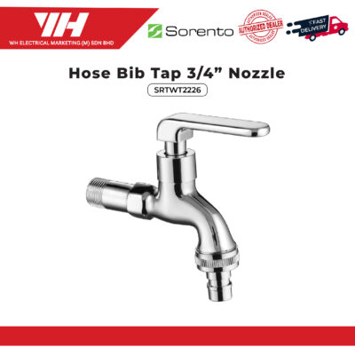 Sorento Hose Bib Tap 3/4″ Nozzle (Long Body) SRTWT2226