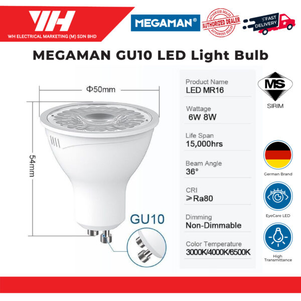 MEGAMAN LED GU10 GU5.3 LED Light Bulb 28