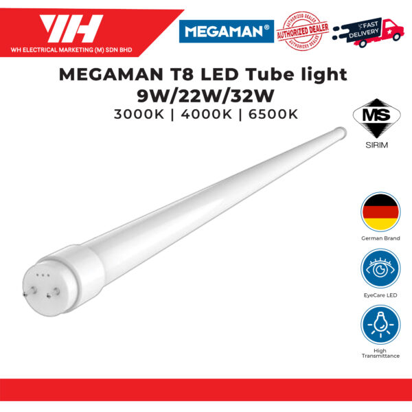 MEGAMAN T8 LED Tube light 9W 22W 32W
