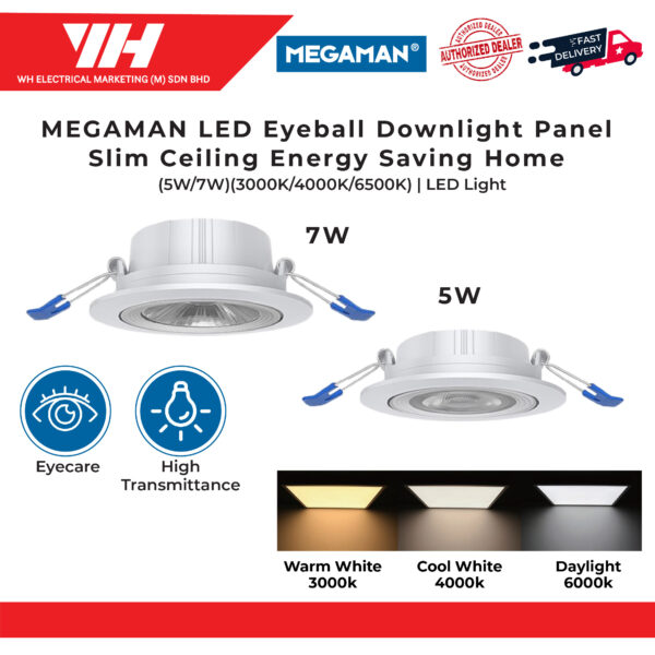 Megaman LED Eyeball Downlight Panel