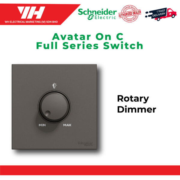 Avatar On C Dark Grey Rotary Dimmer