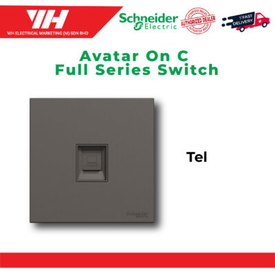 Schneider Electric Avatar On C Full Series Switch With Fluorescent Locator (Dark Grey) | Switches & Socket | Suis Rumah