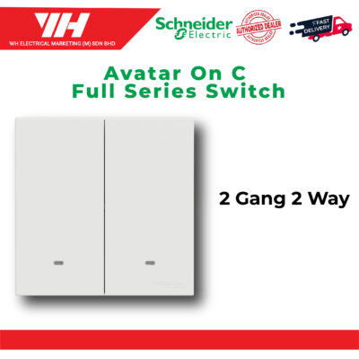 Schneider Electric Avatar On C Full Series Switches With Fluorescent Locator (White)