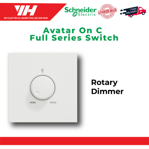 Avatar On C White Rotary Dimmer