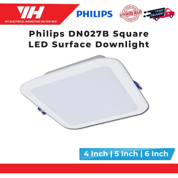 Philips DN027B 4 5 6 Inch Square LED Surface Downlight 09