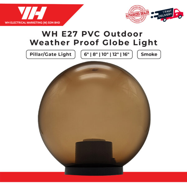 WH E27 PVC Outdoor Weather Proof Globe Light 03