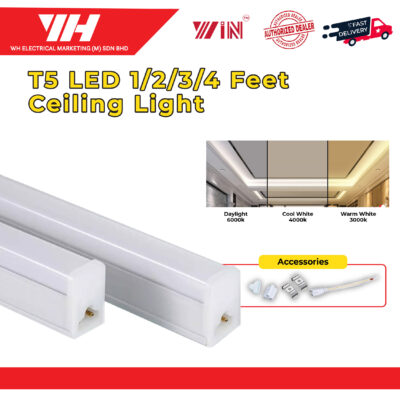 [5PCS] High Quality Brand WIN Best Price High Quality T5 LED 1/2/3/4 Feet Ceiling Light 1 Year Warranty