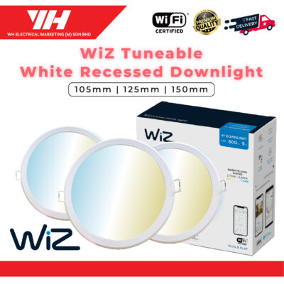 Philips WiZ LED 4″ 5″ 6″ Smart Lighting Tuneable White Downlight (9W 2700-6500 K)
