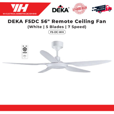 DEKA F5DC 56″ DC 7 SPEED REMOTE CEILING FAN