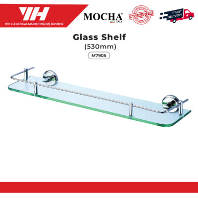 MOCHA SINGLE GLASS SHELF M7905