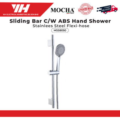 MOCHA SLIDING BAR C/W ABS HAND SHOWER & S/STEEL FLEX-HOSE