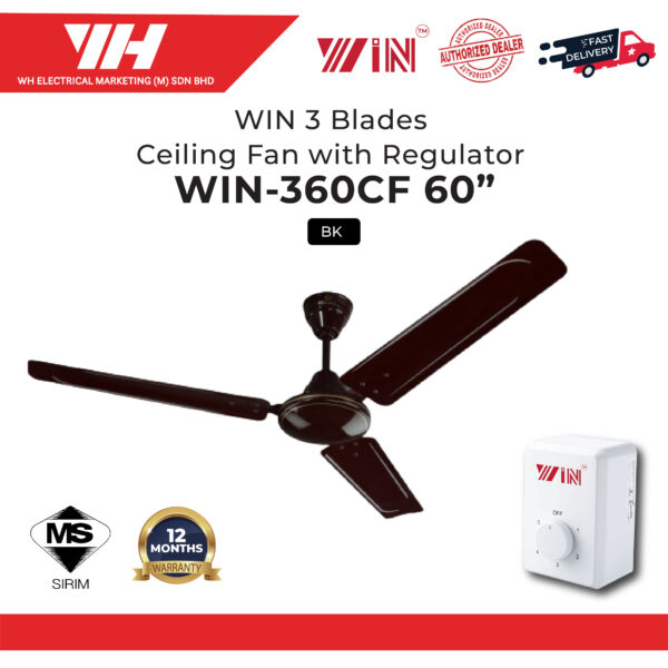 WIN 60 CEILING FAN blk