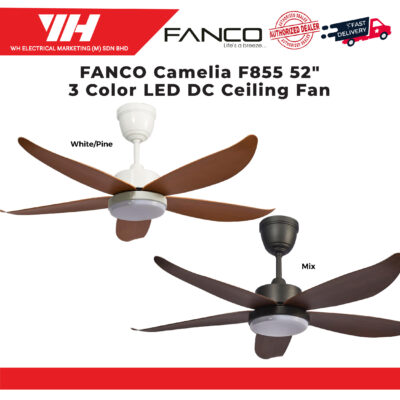 FANCO CAMELIA F855 52″ 3C LED DC CEILING FAN