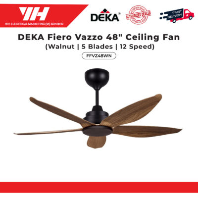 DEKA FIERO VAZZO CEILING FAN WALNUT