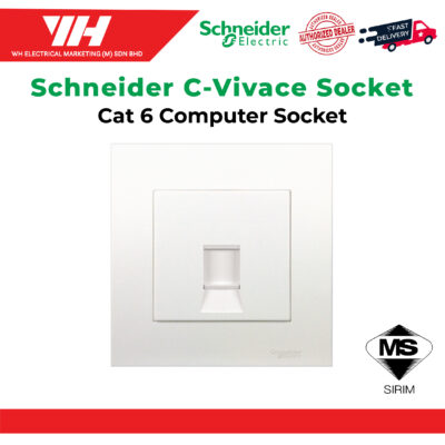 SCHNEIDER C-VIVACE CAT6 COMPUTER SOCKET OUTLET