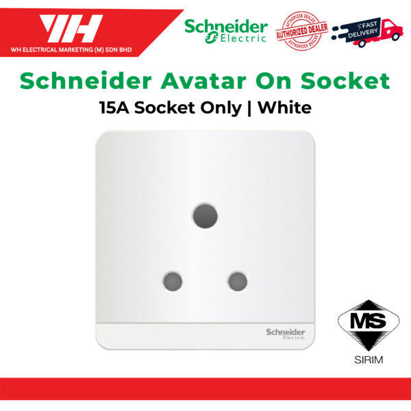 15A Socket only White