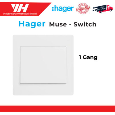 HAGER MUSE 1 GANG 1 WAY | 2 WAY SWITCH