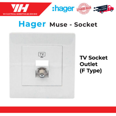 HAGER MUSE TV SOCKET OUTLET F TYPE (950-2500MHZ)