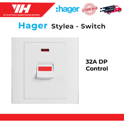 HAGER STYLEA 32A DP CONTROL SWITCH