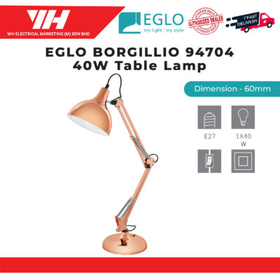 EGLO BORGILLIO 94704 40W TABLE LAMP