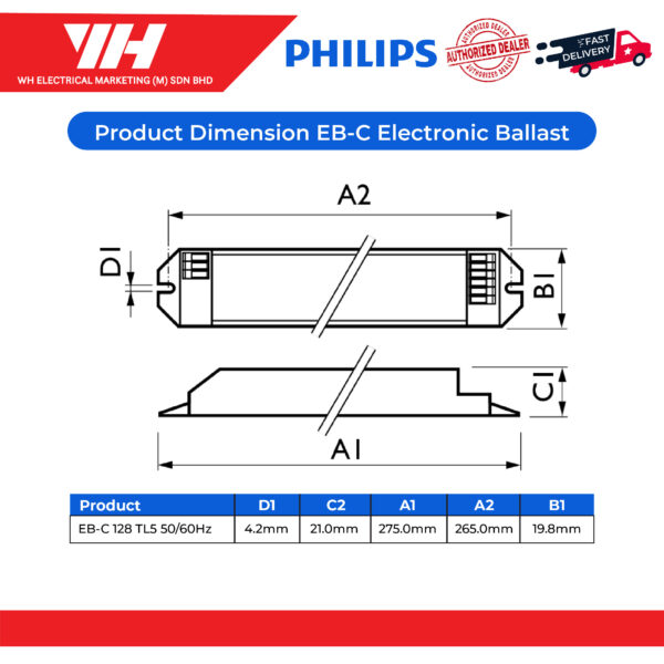 Philips EB C128 T5 Electronic Ballast 02