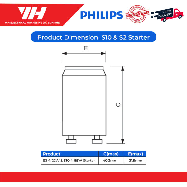 Philips S2 S10 Fluorescent Tube Starter 02