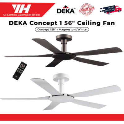 DEKA CONCEPT SERIES REMOTE CONTROL CEILING FAN 34″/42″/56″  (3/5 BLADE) DC MOTOR 14 SPEED