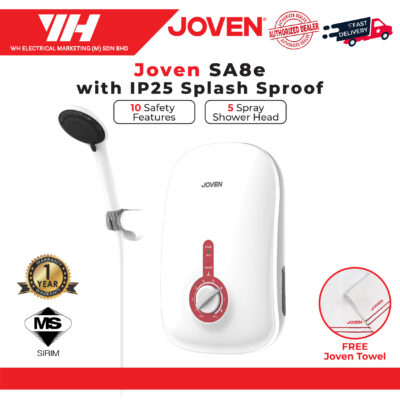 Joven SA8e Water Heater (White) without Pump