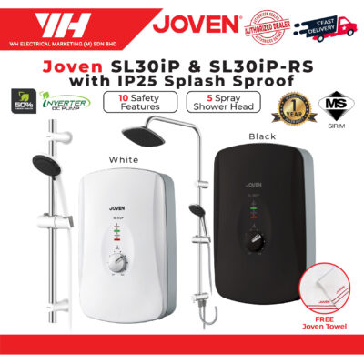 Joven SL30IP / SL30IP-RS Water Heater Inverter DC Pump With Rain Shower