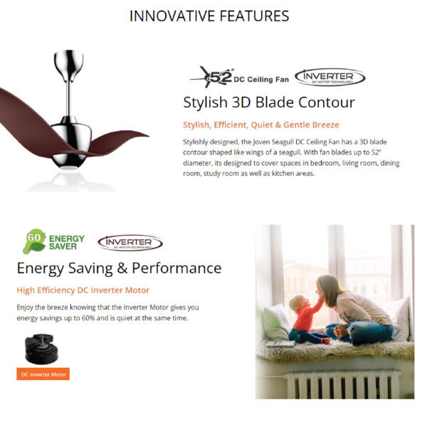 Joven Seagull DC Inverter Ceiling Fan 03