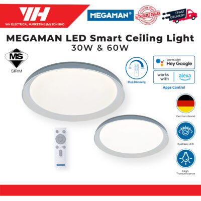 MEGAMAN MXL1083 Round 3C LED Smart Ceiling Light 30W/60W