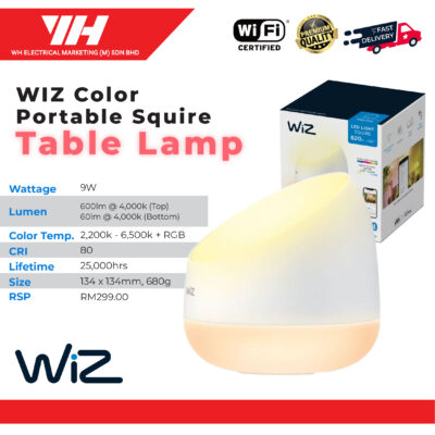 Philips WiZ Portable Squire Table Lamp (9W 2200K – 6500K)