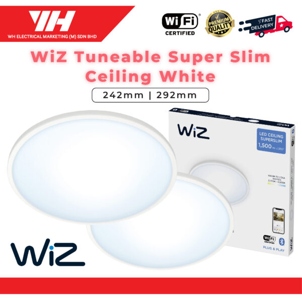 WiZ Tuneable Super Slim Ceiling Light