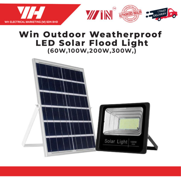 Win Outdoor Weatherproof LED Solar Flood Light