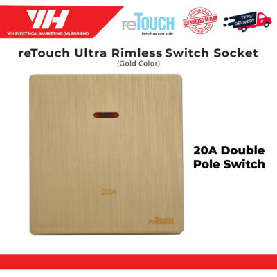 ReTouch Ultra Rimless 20A Switches Socket Gold