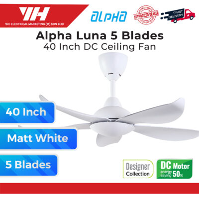 Alpha Vannus Luna 40″ 5Blade Ceiling Fan
