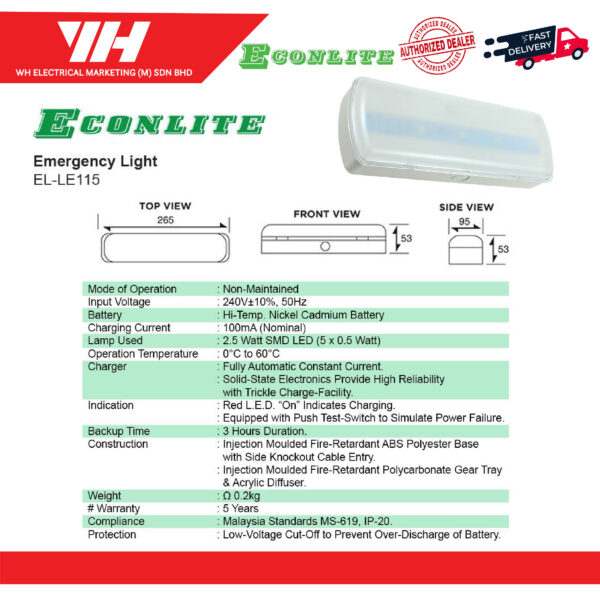 Econlite LE115 LED Emergency Light 02