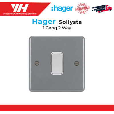 Hager Sollysta 1 Gang 2 Way Metal Clad