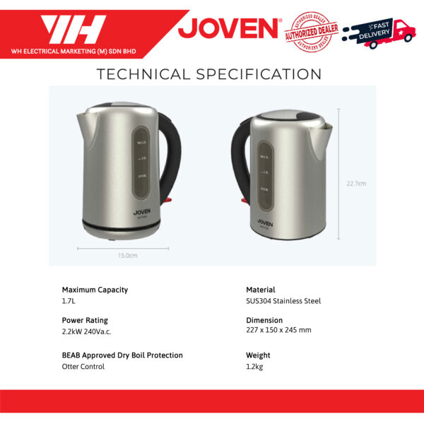 Joven JK170S Cordless Water Kettle 02 scaled