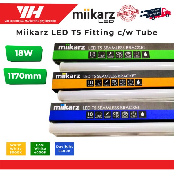 Miikarz LED T5 Fitting cw Tube 02 scaled