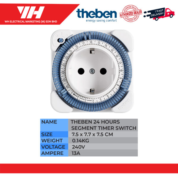 Theben 13A 24hrs Plug In Time Switch 02