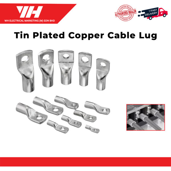 Tin Pleated Copper Cable Lug 01