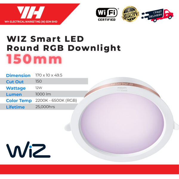 WiZ Smart LED Round RBG Downlight2